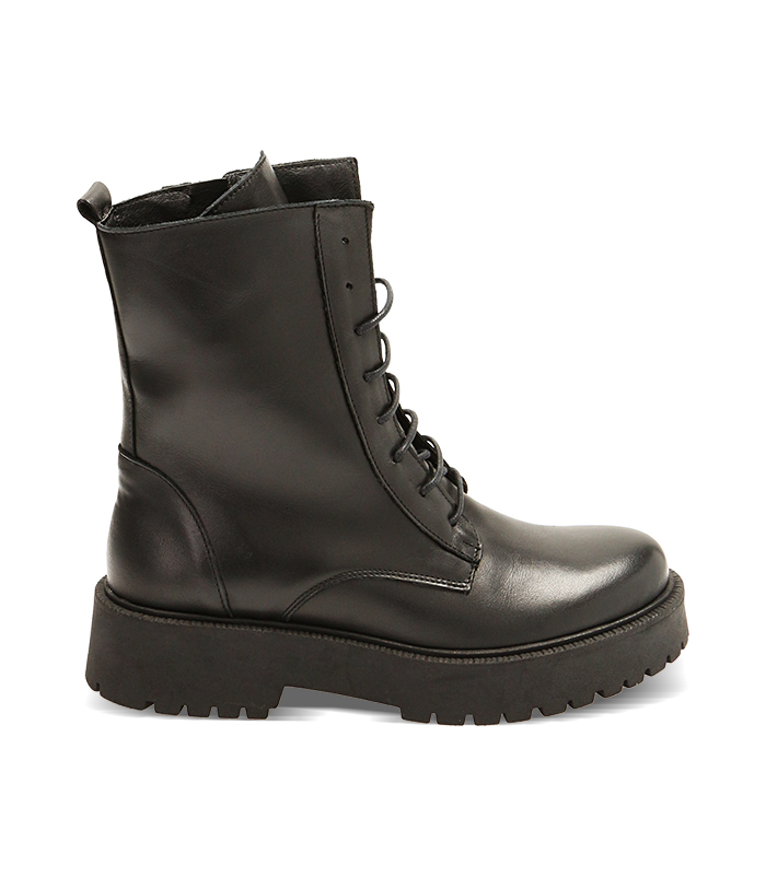 Anfibi donna platform neri in pelle Valerio 1966