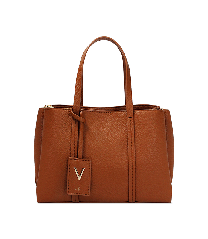 Borsa a mano donna cognac classica