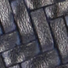 Mocassini blu navy in pelle intrecciata, 