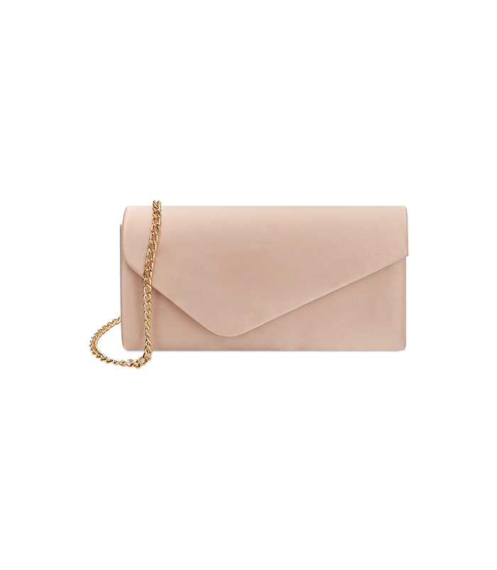 Pochette nude in tessuto