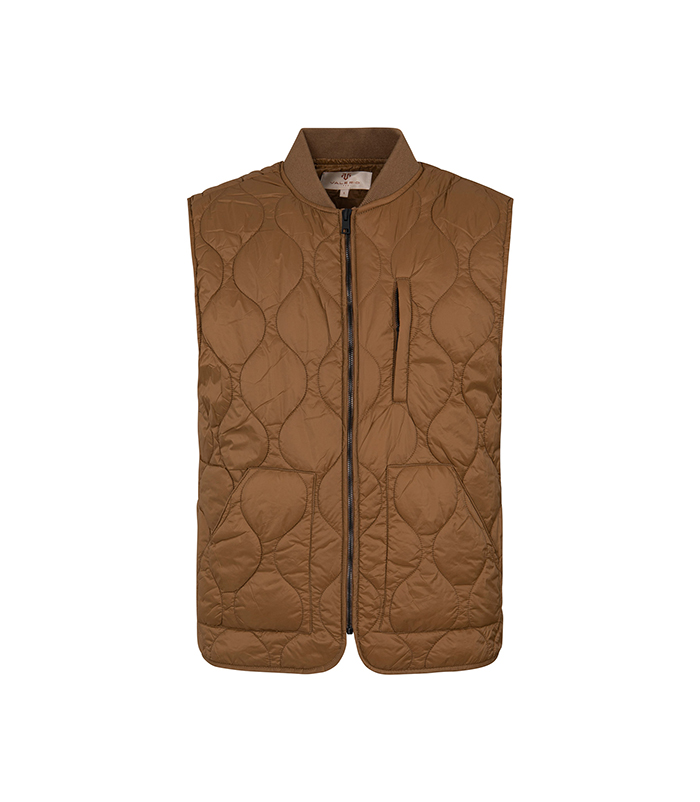 Gilet militare con colletto bomber