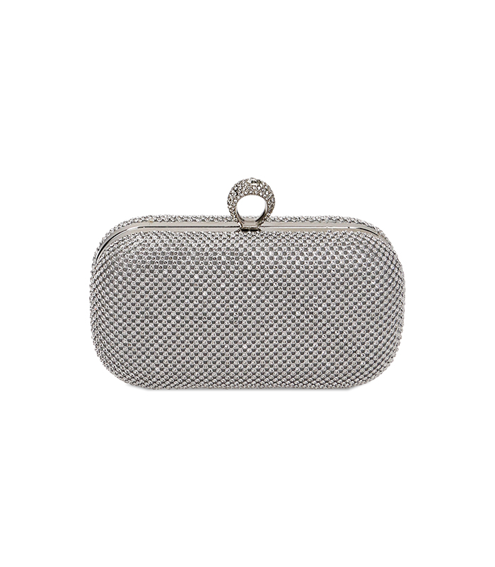 Clutch ovale argento