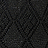 Vestito da donna in maglina nero, con spalla larga, 