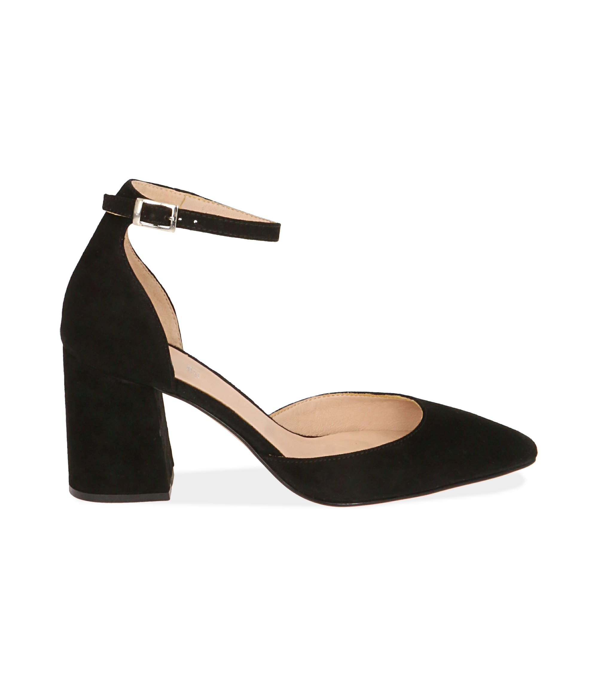 Décolleté nere in camoscio, tacco 8 cm | Valerio 1966
