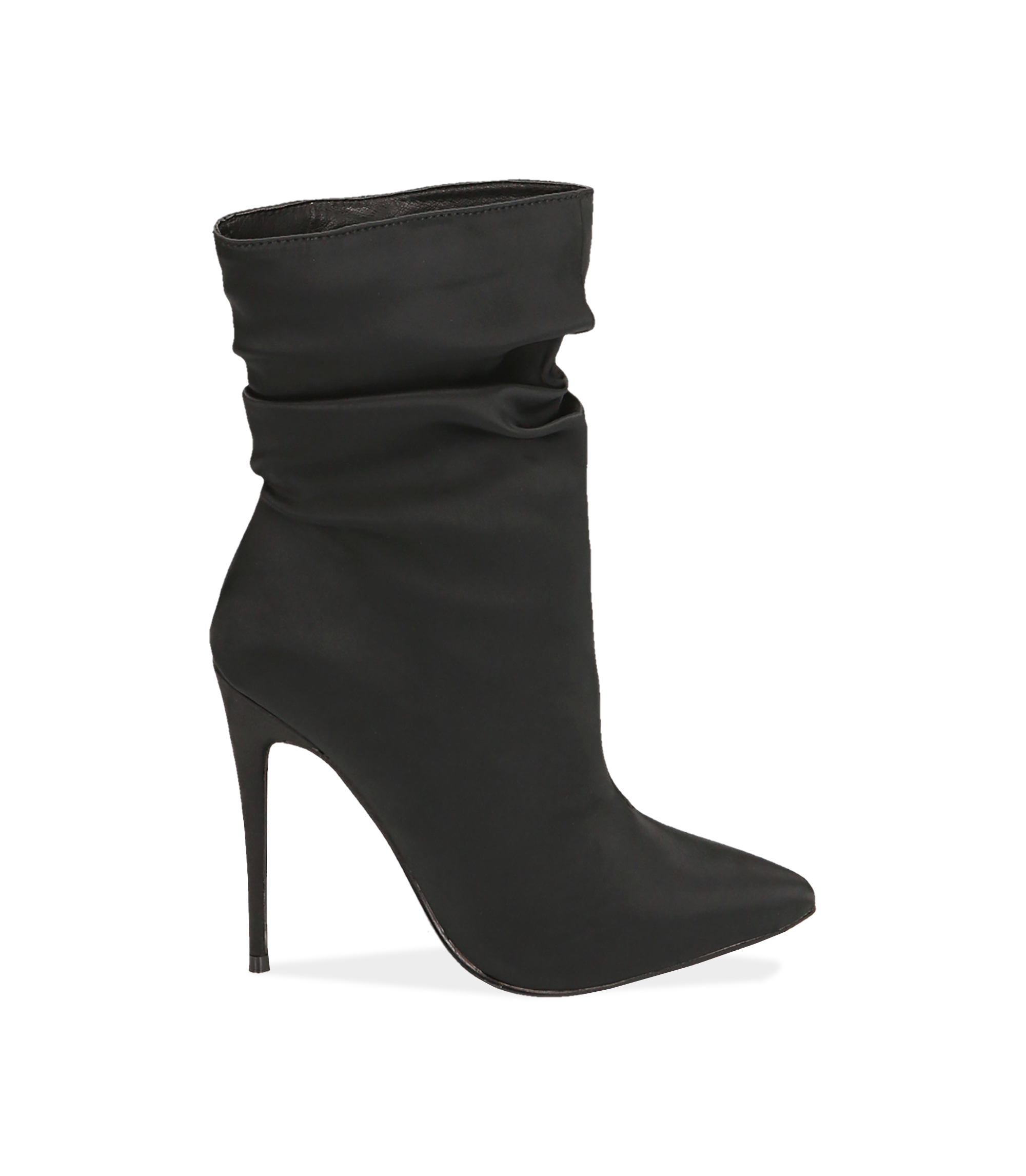 Ankle boots neri in raso 