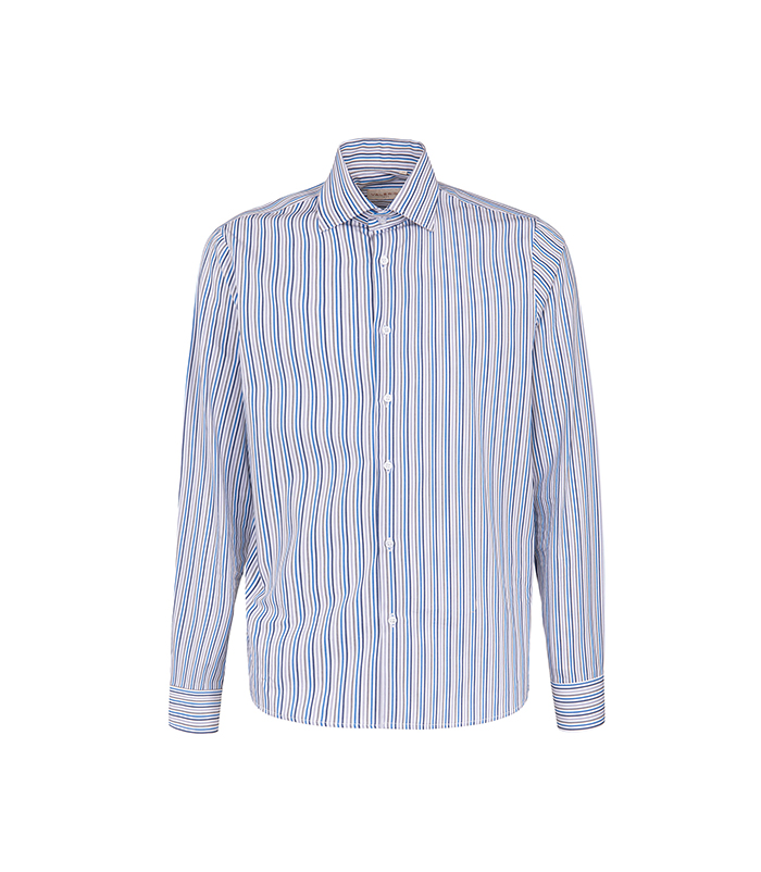 Camicia Multicolor Blu A Righe Verticali
