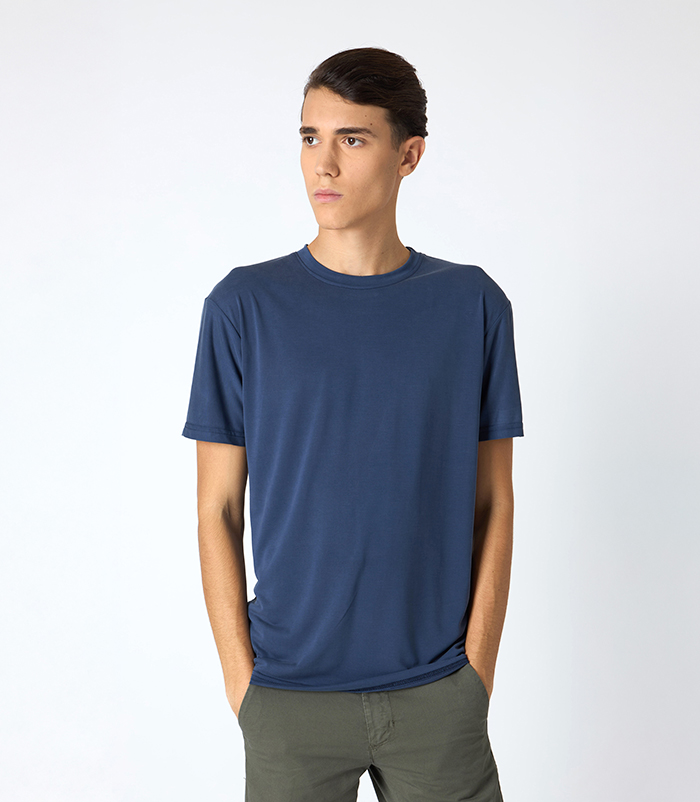 CLOTHING T-SHIRT COTTON BLUE