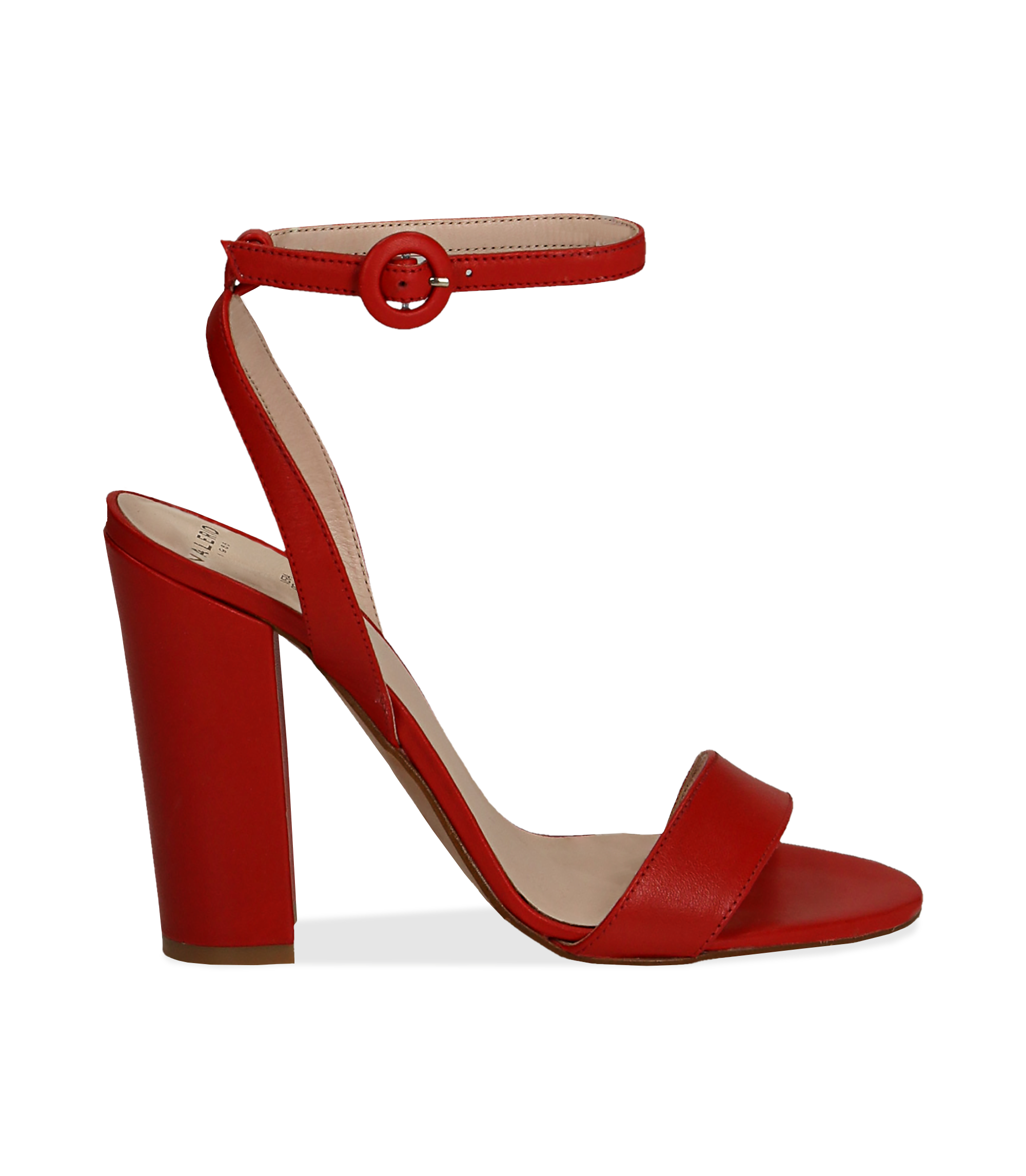 Sandali con tacco largo Rosso • BlackDollars.it