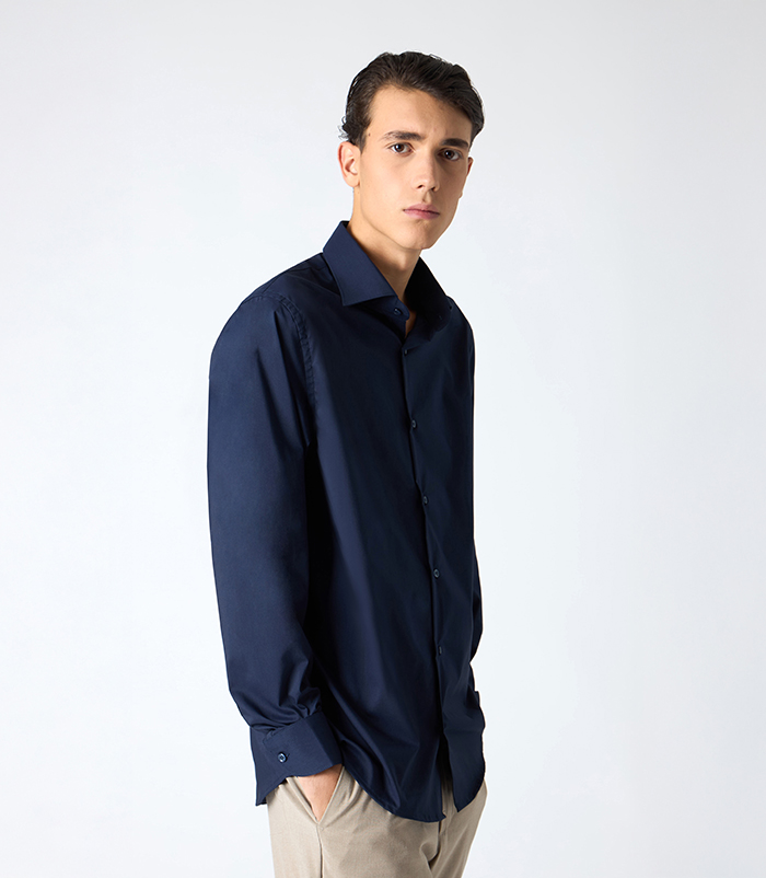Camicia uomo blu