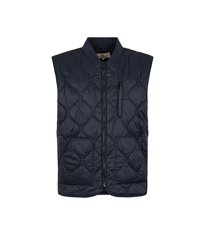 Gilet blu con motivo trapuntato