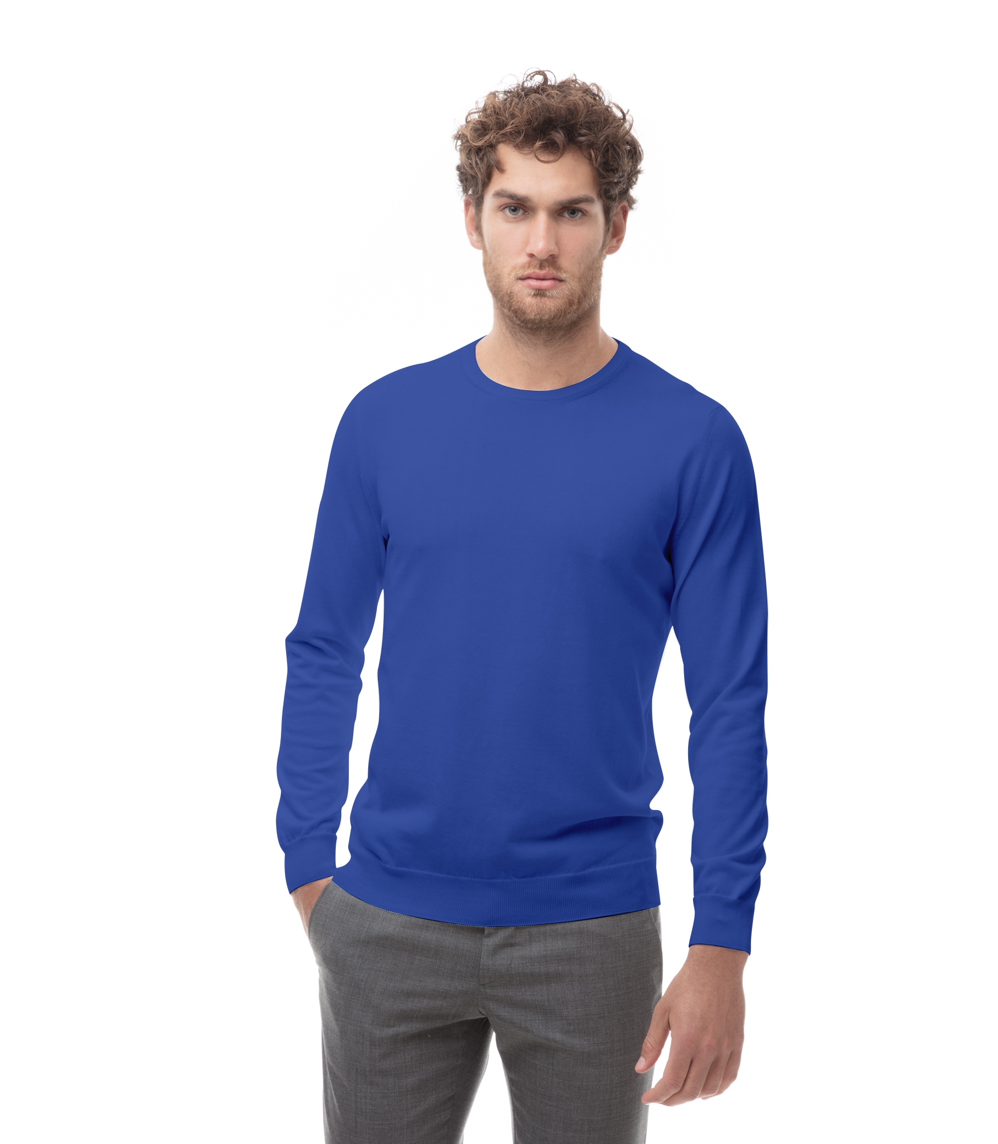 CALIDA Mystic Nights Maglia Lunga da Notte, Blu Cobalto, reguläre