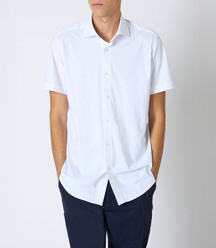 Camicia uomo bianca a manica corta
