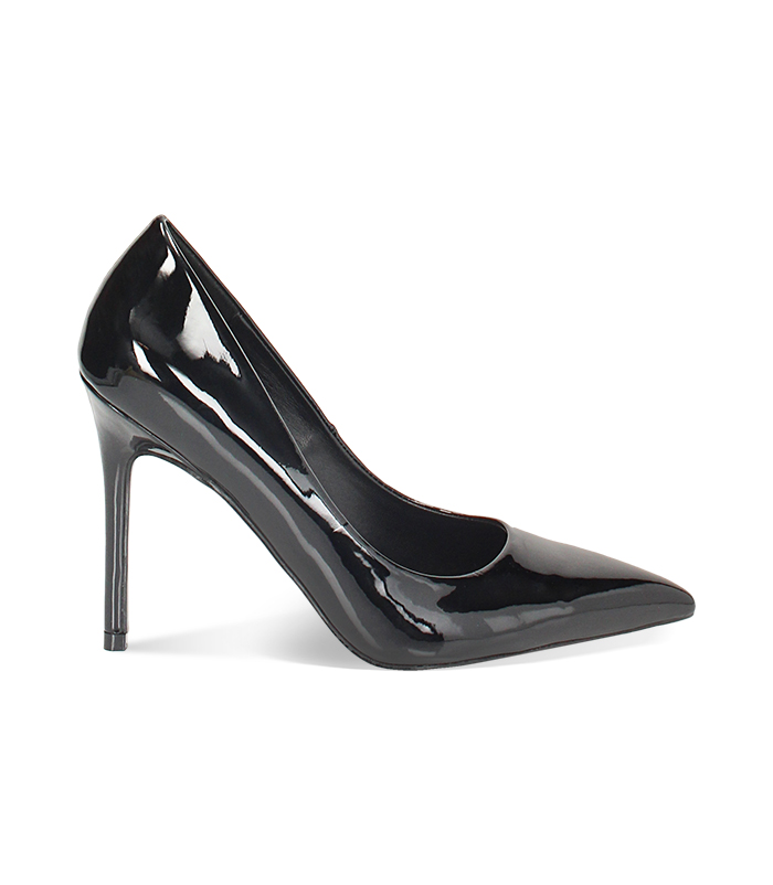 Décolleté neri in vernice, tacco 10,5 cm