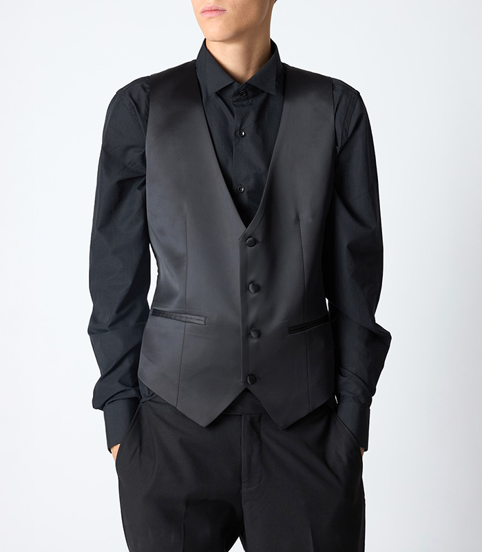 Camicia uomo nera con collo diplomatico