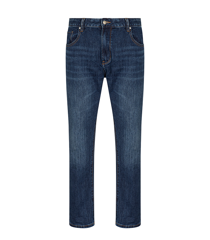 Pantaloni jeans con orlo risvoltato