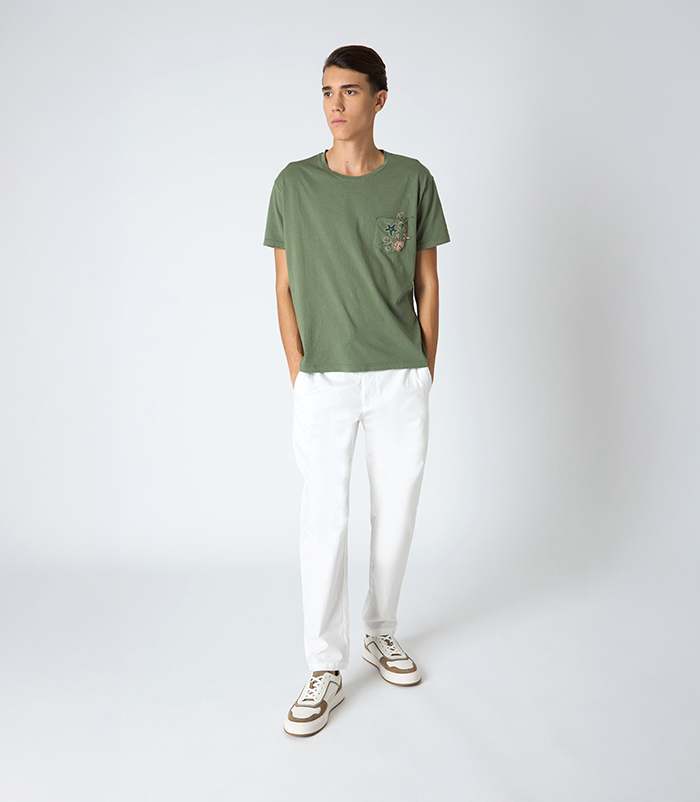 Pantalone da uomo vestibilità over bianco
