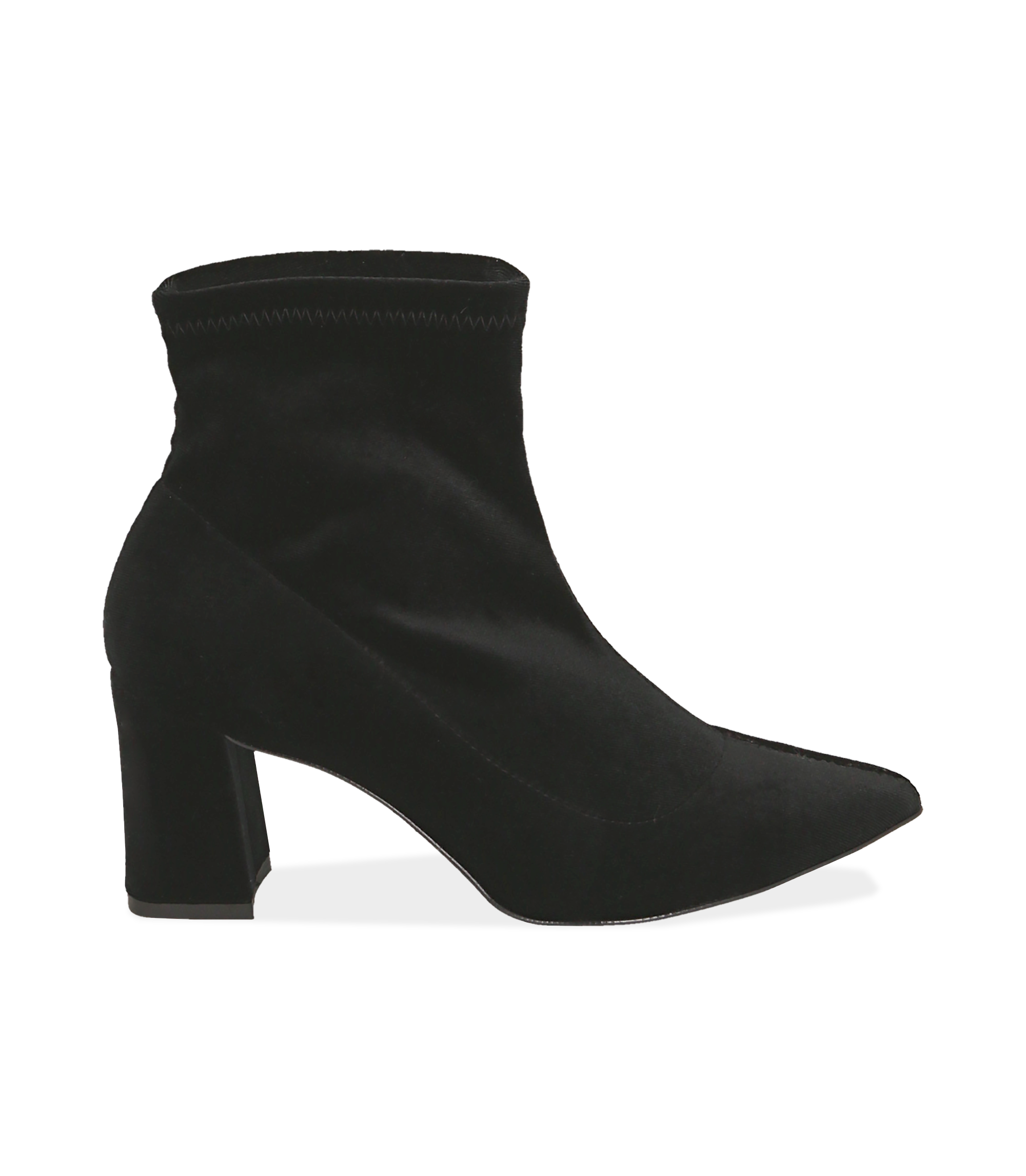 Ankle boots neri in velluto 