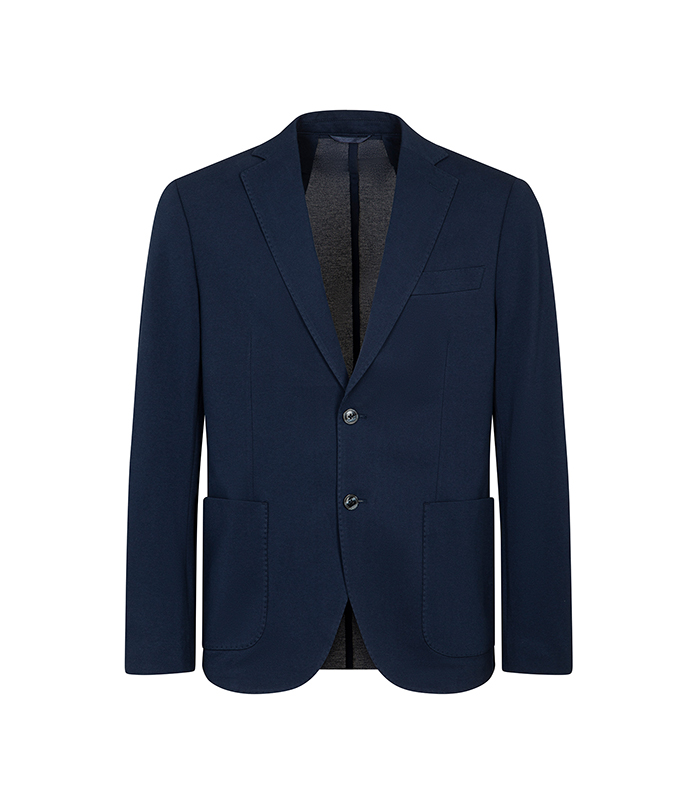 Giacca blu navy con revers classici