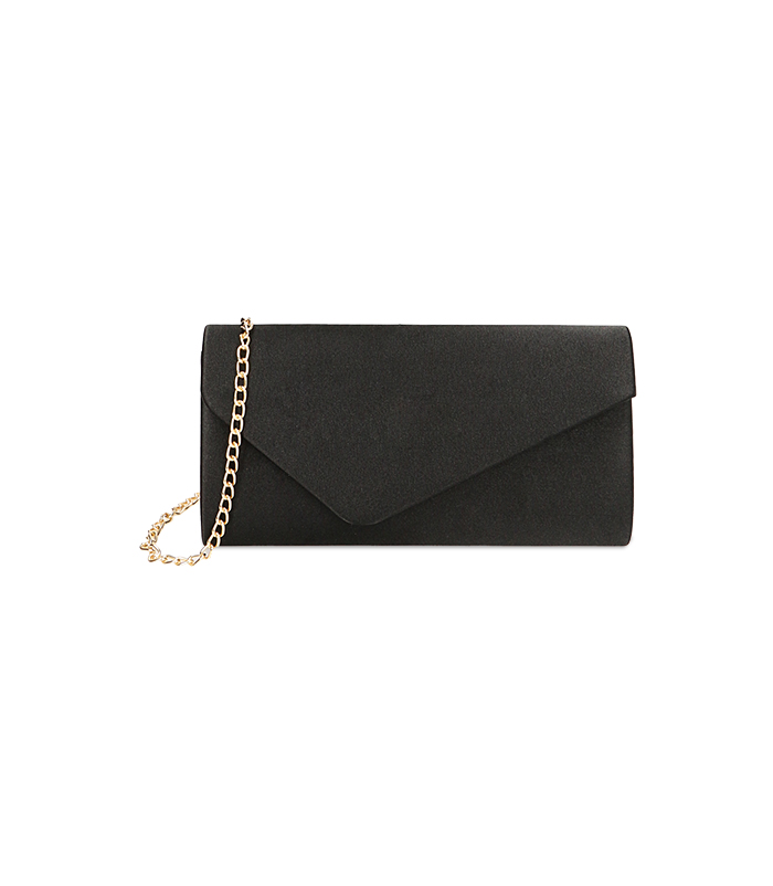 Pochette nera in raso