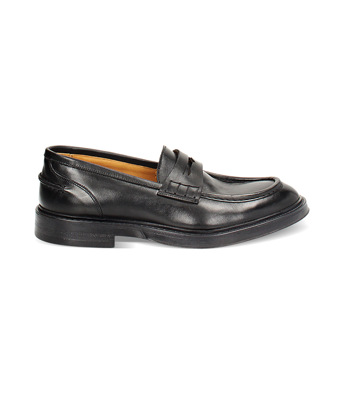 Mocassini da uomo in pelle nero