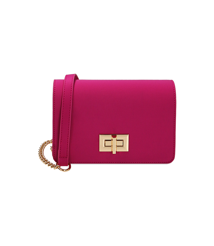 Borsa a tracolla fucsia in tessuto