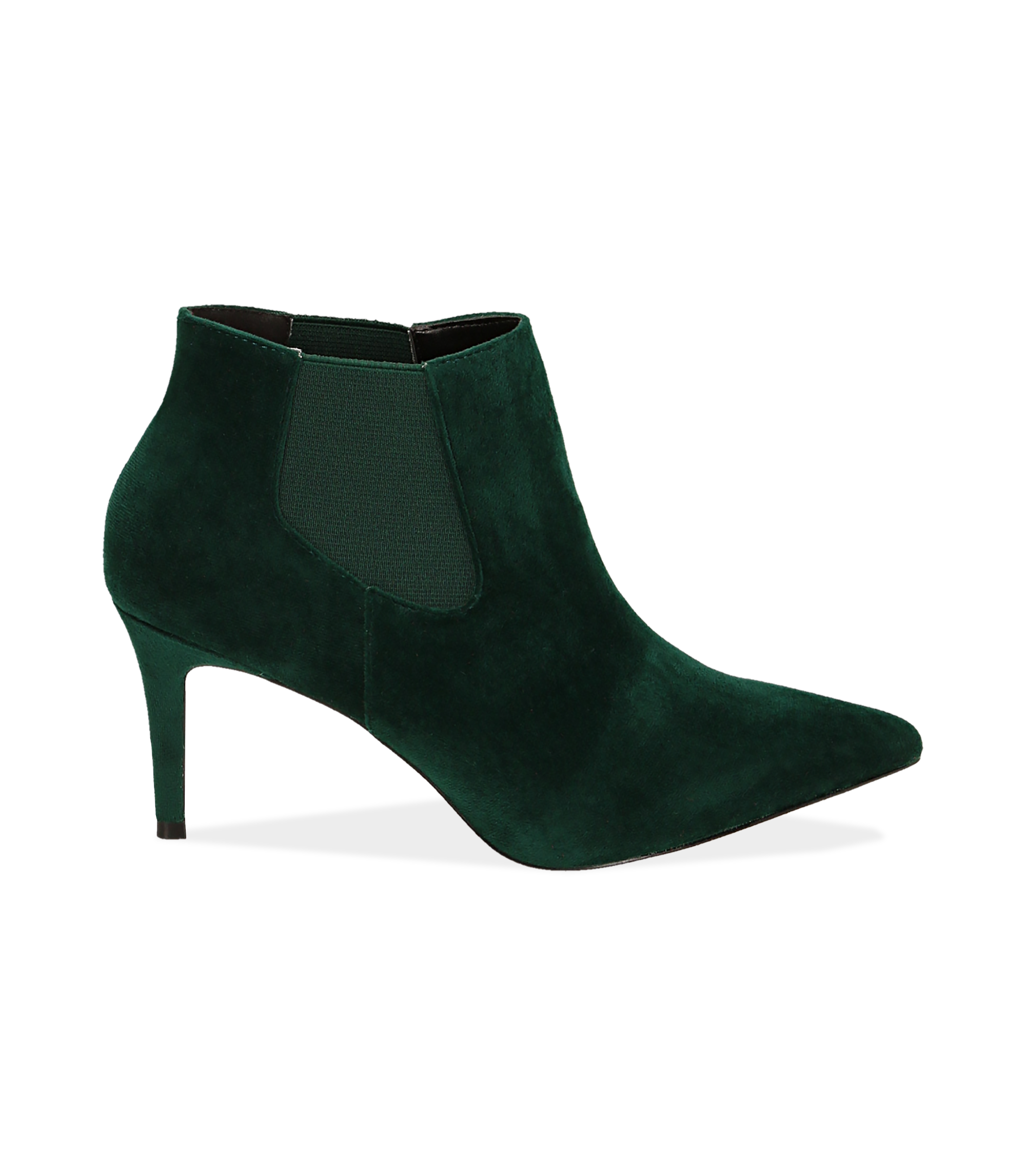 Ankle boots verdi in velluto 