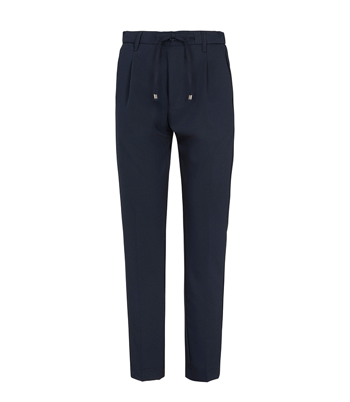 Pantalone blu dal taglio essenziale