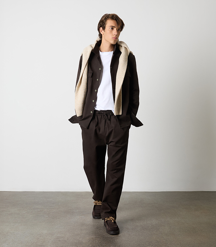 Panta-laccio da uomo in cotone testa di moro