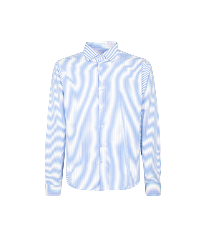 Camicia Celeste Righe Verticali