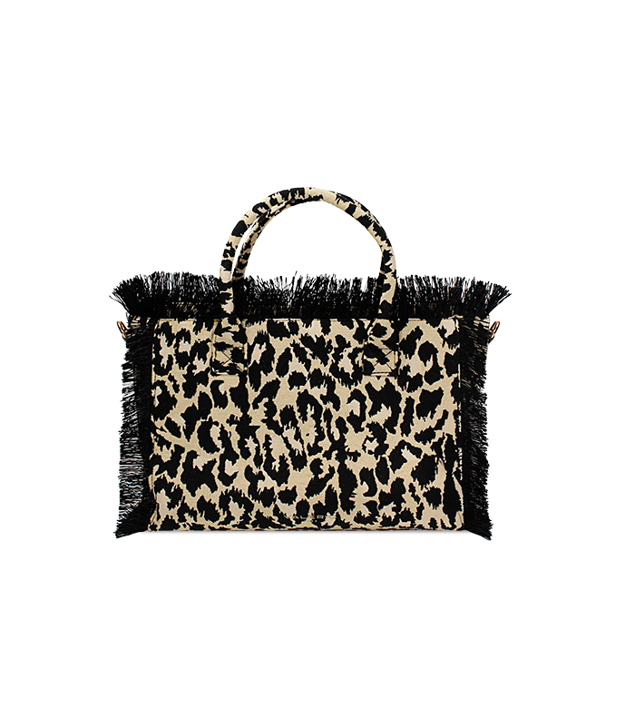 Mini bag da donna in tessuto leopard