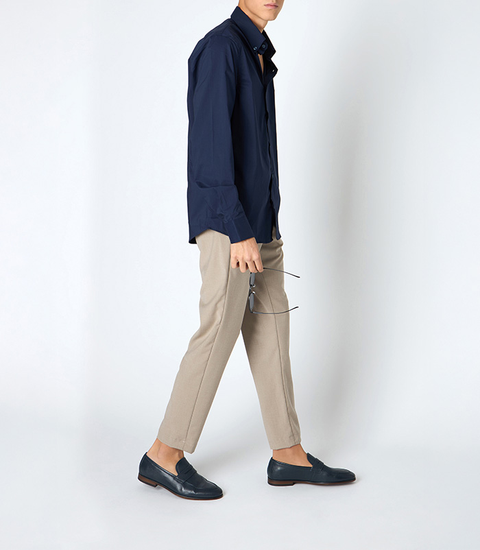 Camicia uomo button down blu