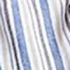 Camicia da uomo in lino con collo alla coreana blu e beige, 