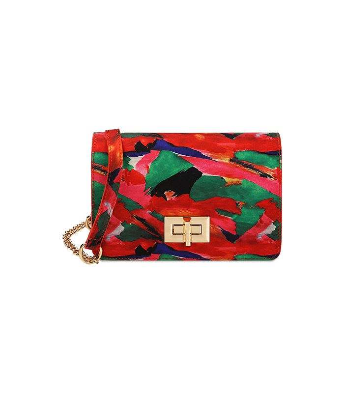 Borsa a tracolla multicolor in raso