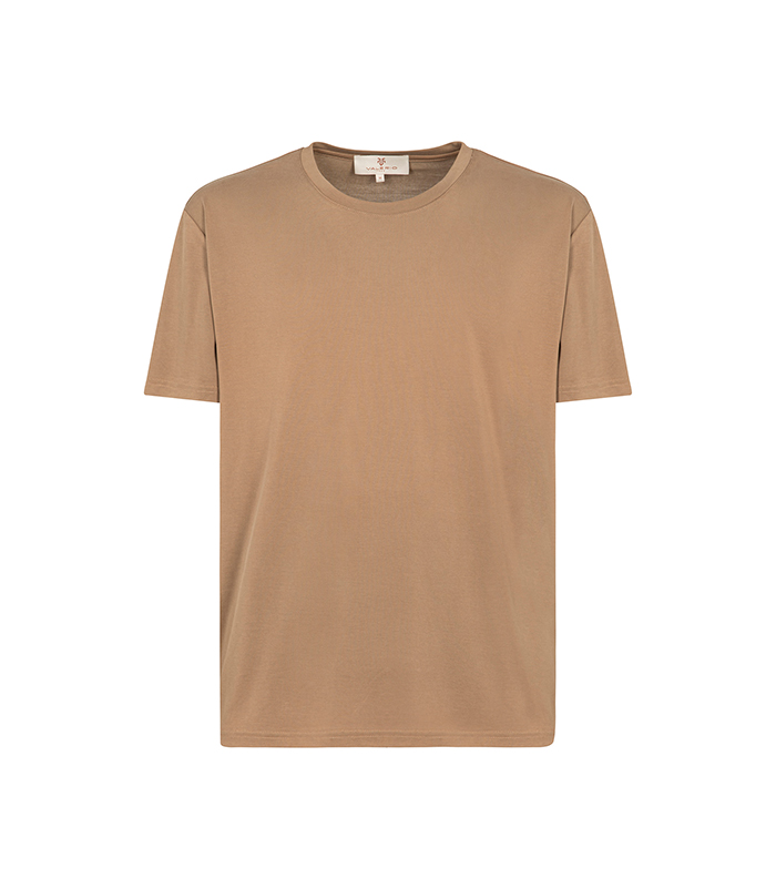 T-shirt nocciola con vestibilit&agrave; regolare