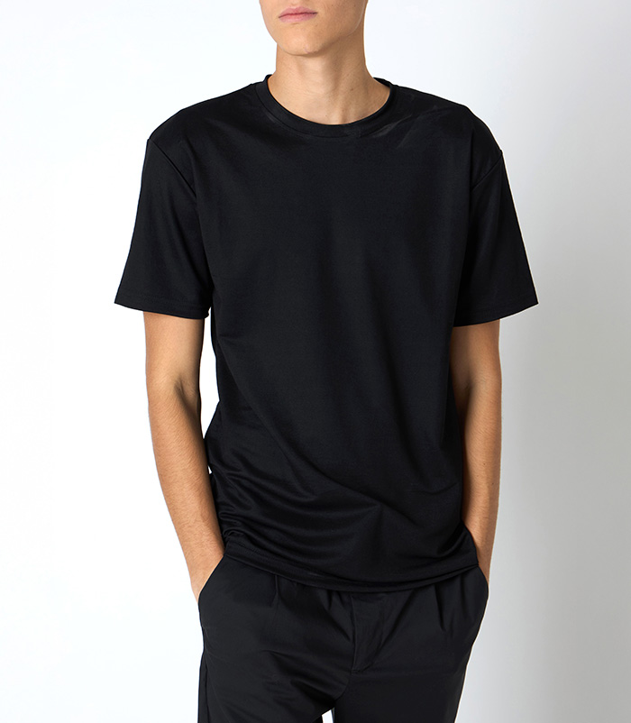 Maglietta da uomo basic, in cotone nero