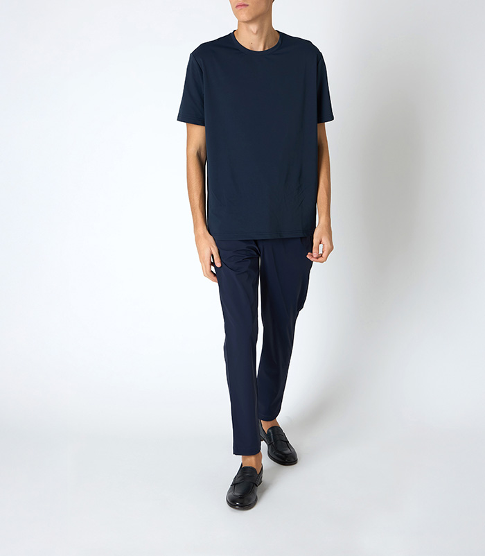 T-shirt da uomo stretch blu
