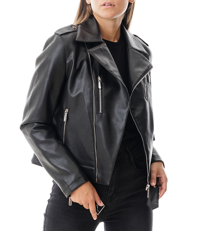 Biker jacket nera 