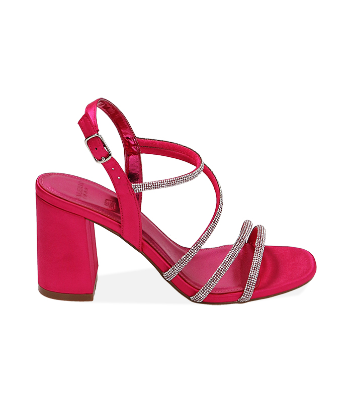 Sandali fragola, tacco 8,5 cm