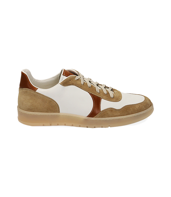 Sneakers cognac in pelle