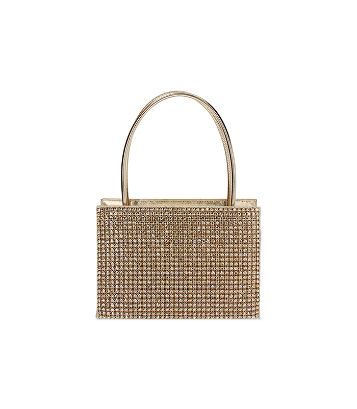 Borsa a mano da donna oro con pietre