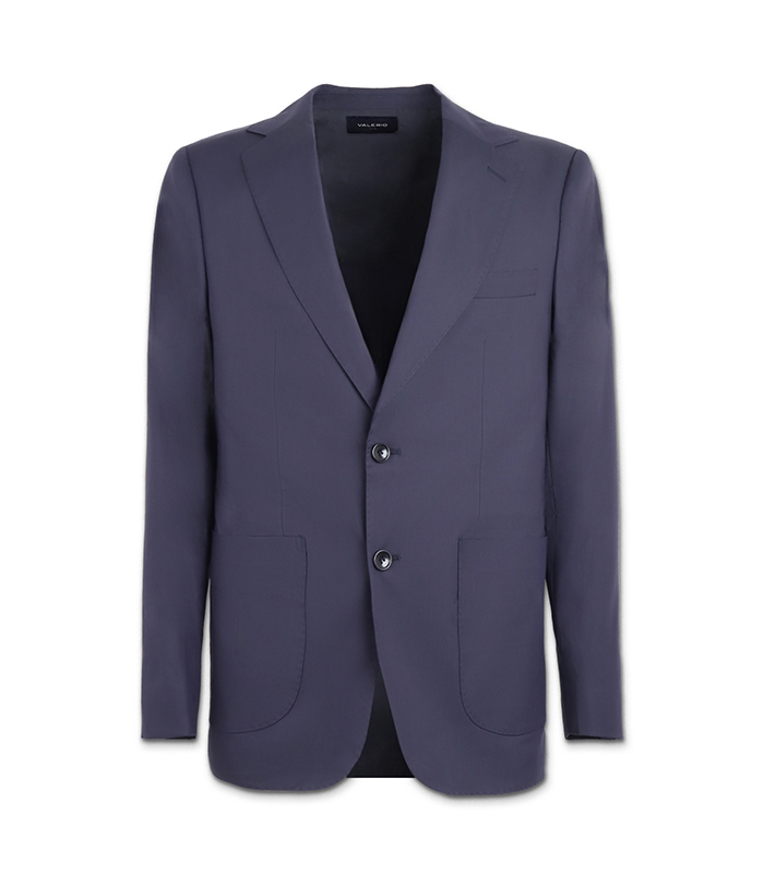 Giacca da uomo in cotone blu