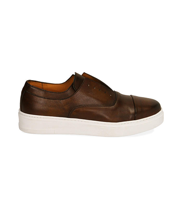 Slip-on cognac in pelle di vitello 