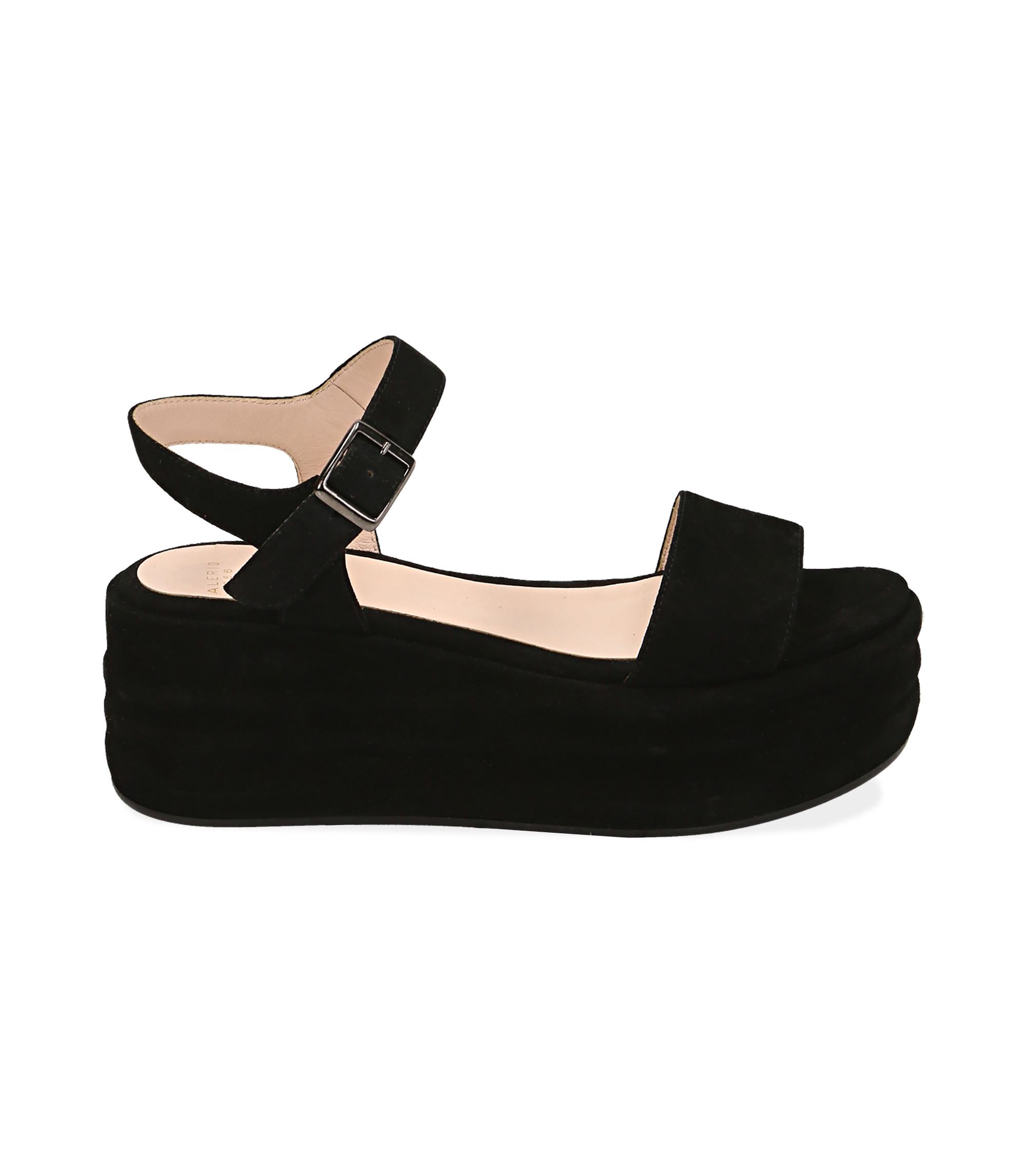 sandali zeppa camoscio