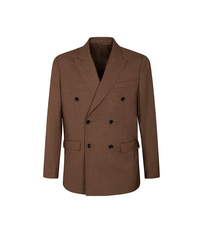 Giacca marrone doppiopetto classica