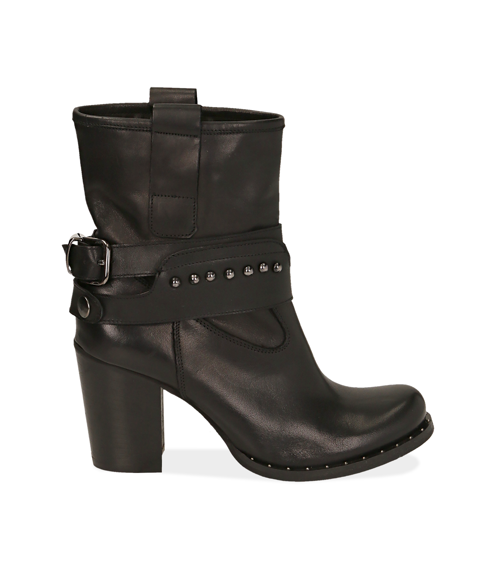 Ankle boots neri in pelle 