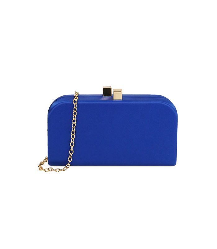 Clutch blu in raso | Valerio 1966
